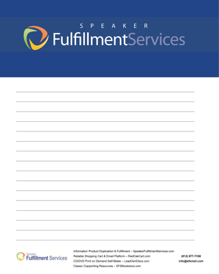 Speaker Fulfillment Services Notepad