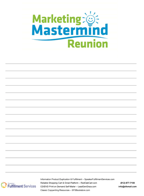 Notepad Marketing Mastermind Reunion